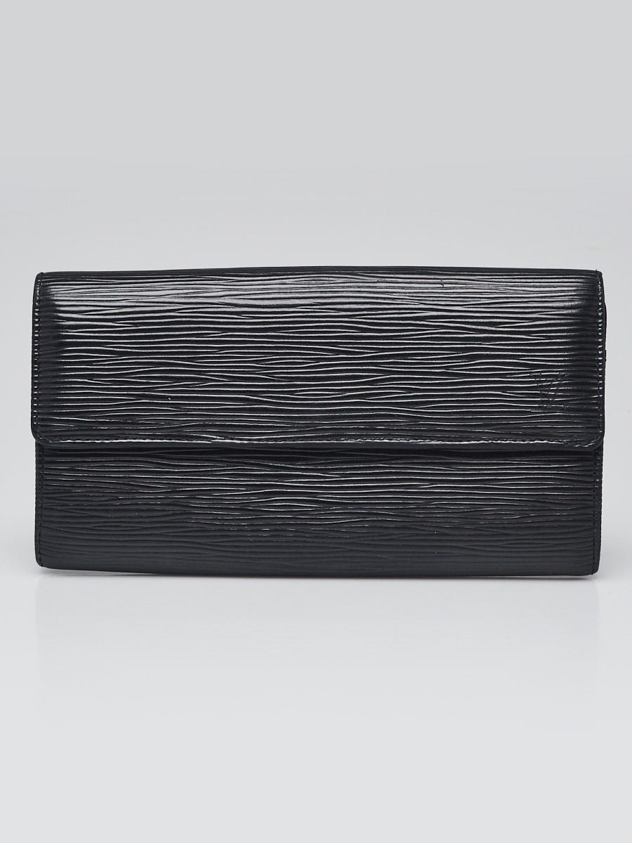 Louis Vuitton Black Epi Leather Long Flap Wallet