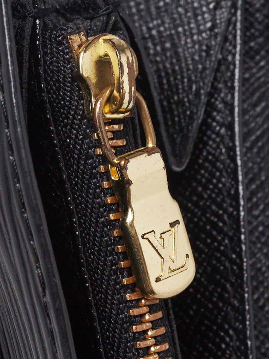 Louis Vuitton Black Epi Leather Long Flap Wallet | Yoogi's Closet