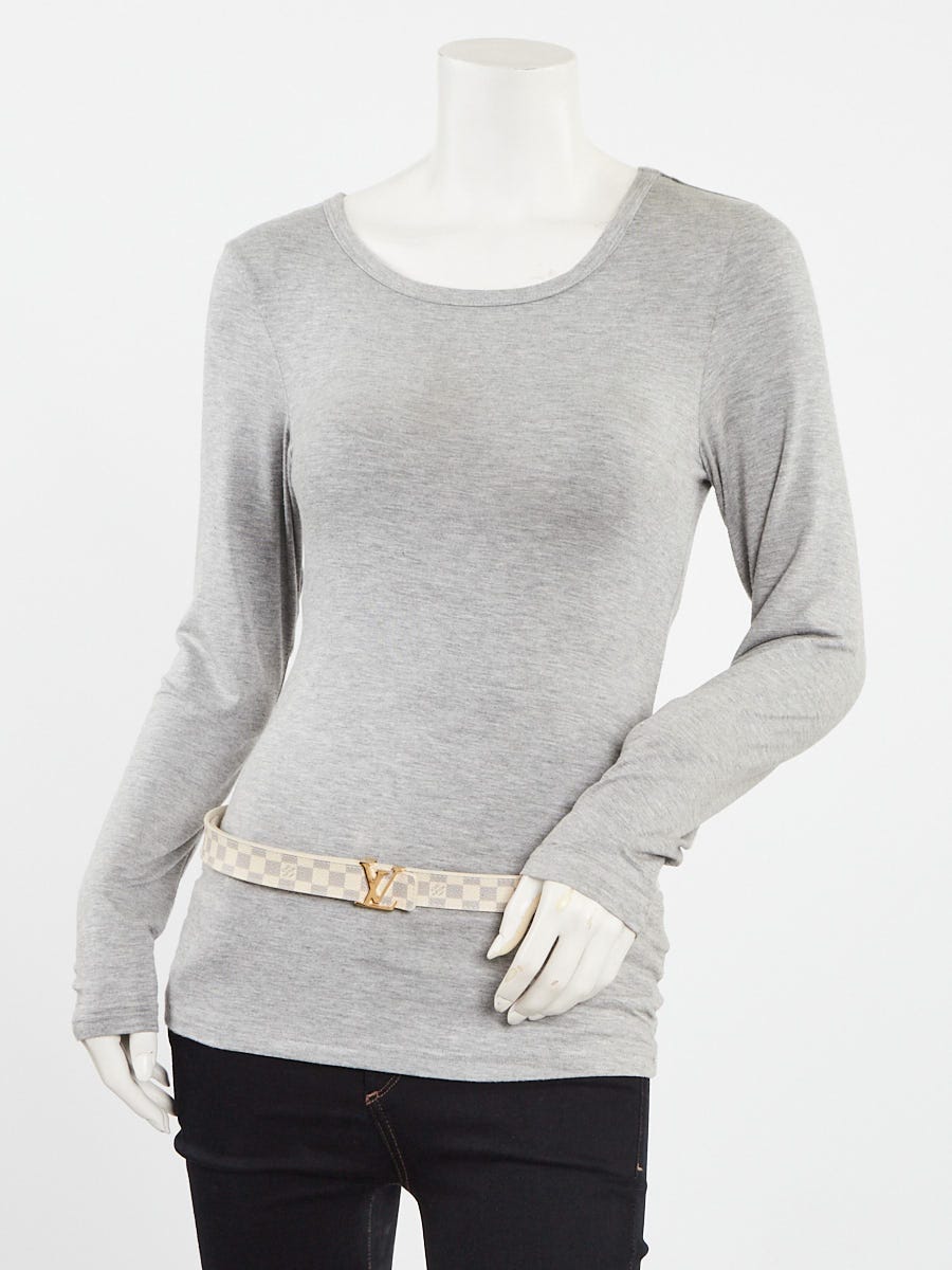 Louis Vuitton Damier Azur Canvas LV Initials Belt Size 90/36