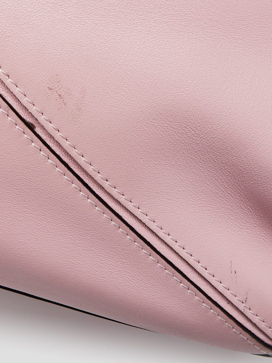 Loewe Soft Pink Grained Calfskin Leather Medium Puzzle Bag