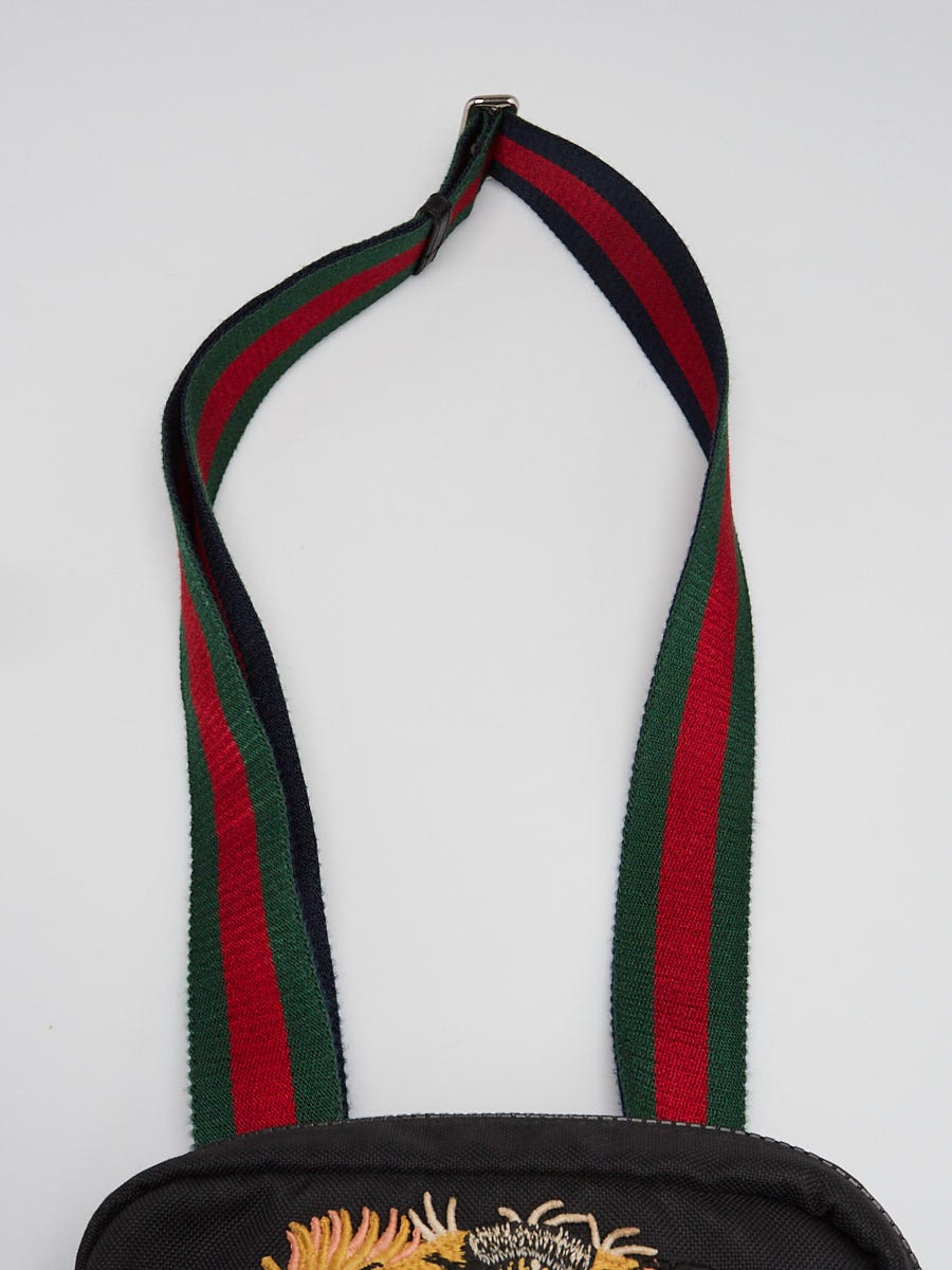 Gucci Black Nylon Tiger Patch Crossbody Bag | eBay