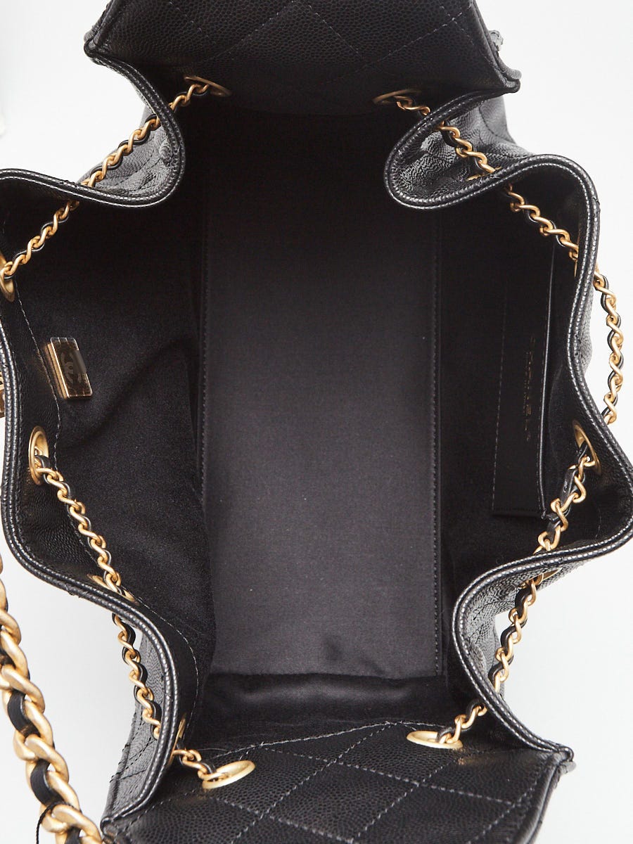 Chanel Black Quilted Caviar Leather Small 25 Hobo Bag | Yoogi's Closet