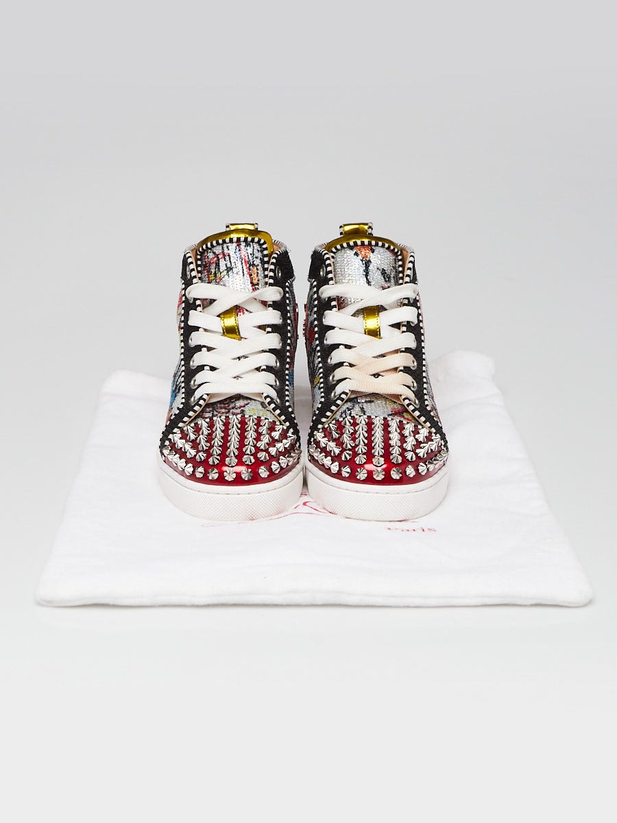 Christian Louboutin Version Silver Patent Flash Paillettes Rantus