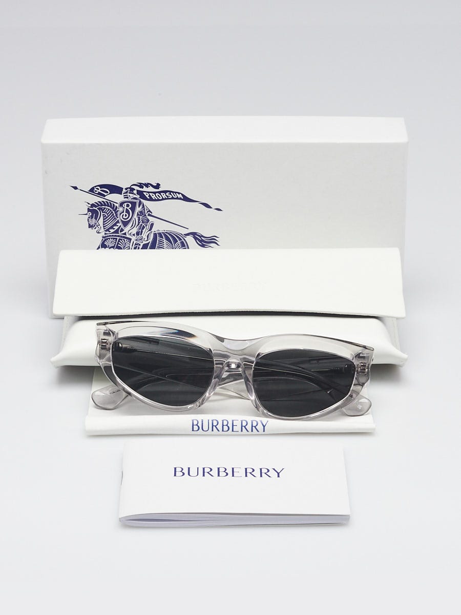 Burberry Clear Acetate Angular Oversized Sunglasses - B4425-U