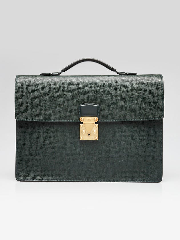 Louis Vuitton Epicea Taiga Leather Kourad Briefcase Bag