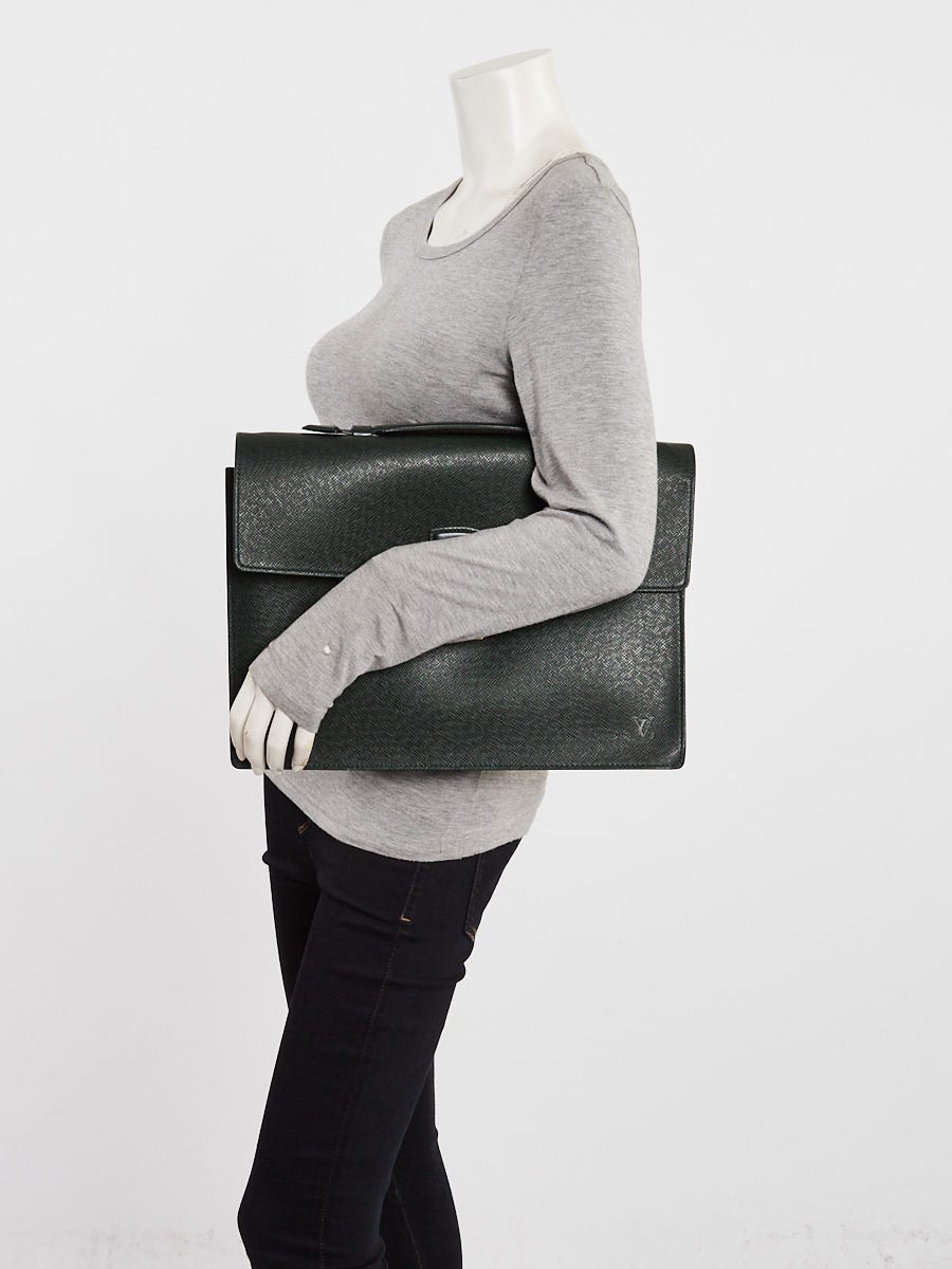 Louis Vuitton Epicea Taiga Leather Kourad Briefcase Bag