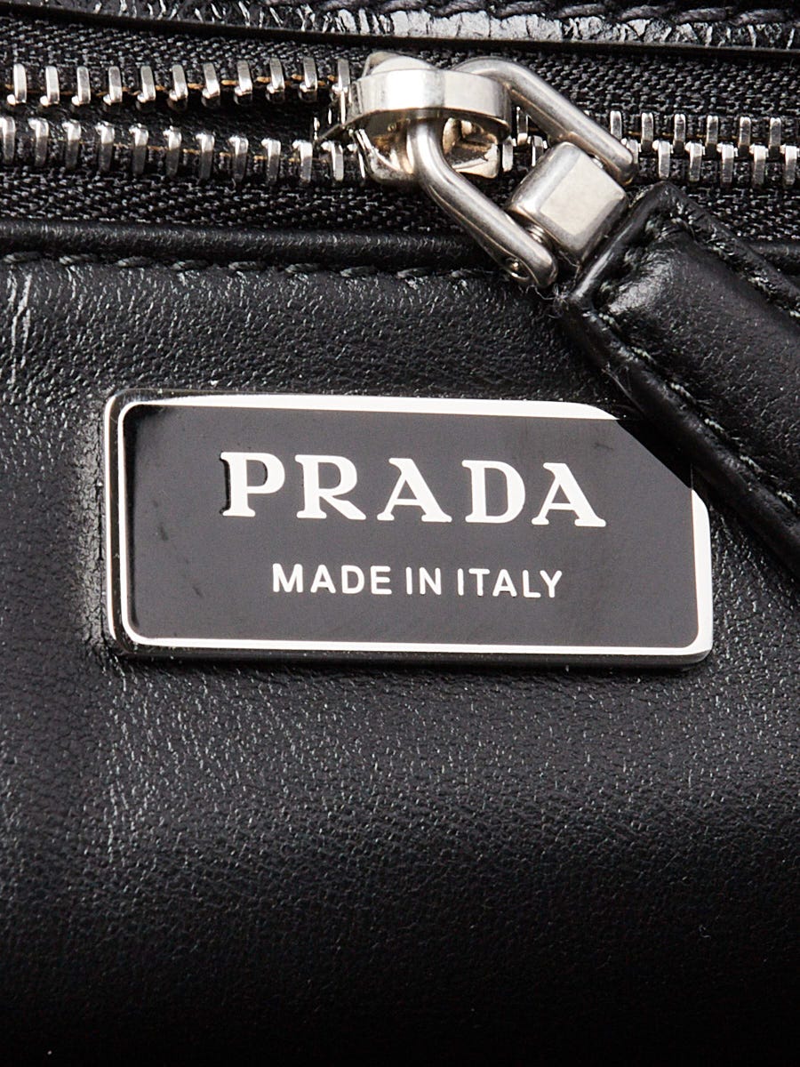 Prada Black Soft Lux Leather Medium Handle Bag 1BN026 | Yoogi's Closet