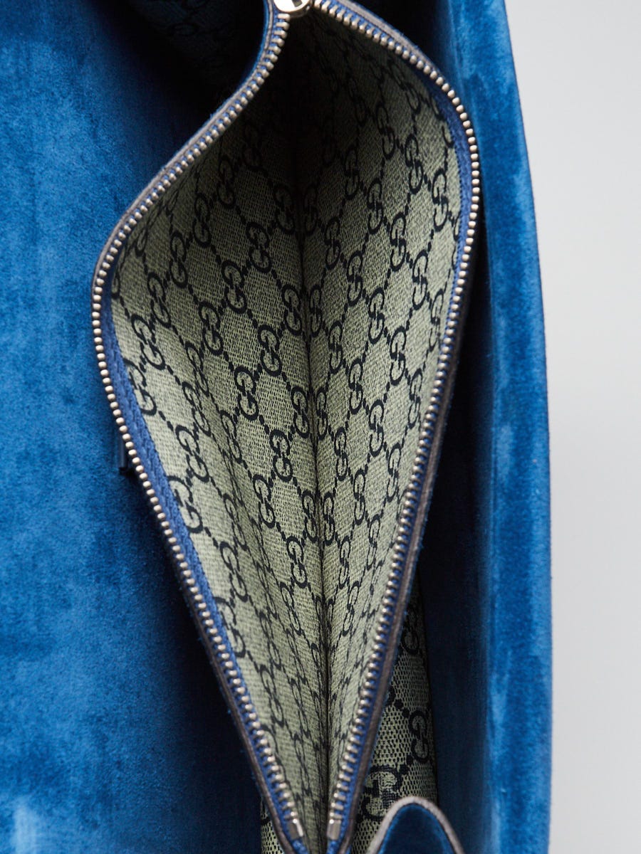 Gucci Beige/Blue GG Supreme Blooms Coated Canvas Small Dionysus