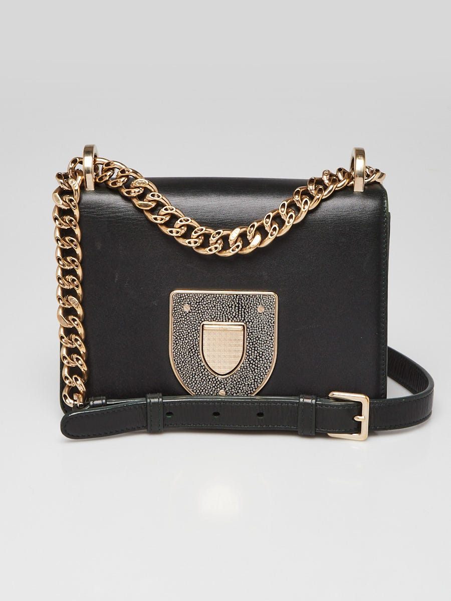 Christian Dior Dark Green Crystal Embellished Diorama Club Crossbody Bag