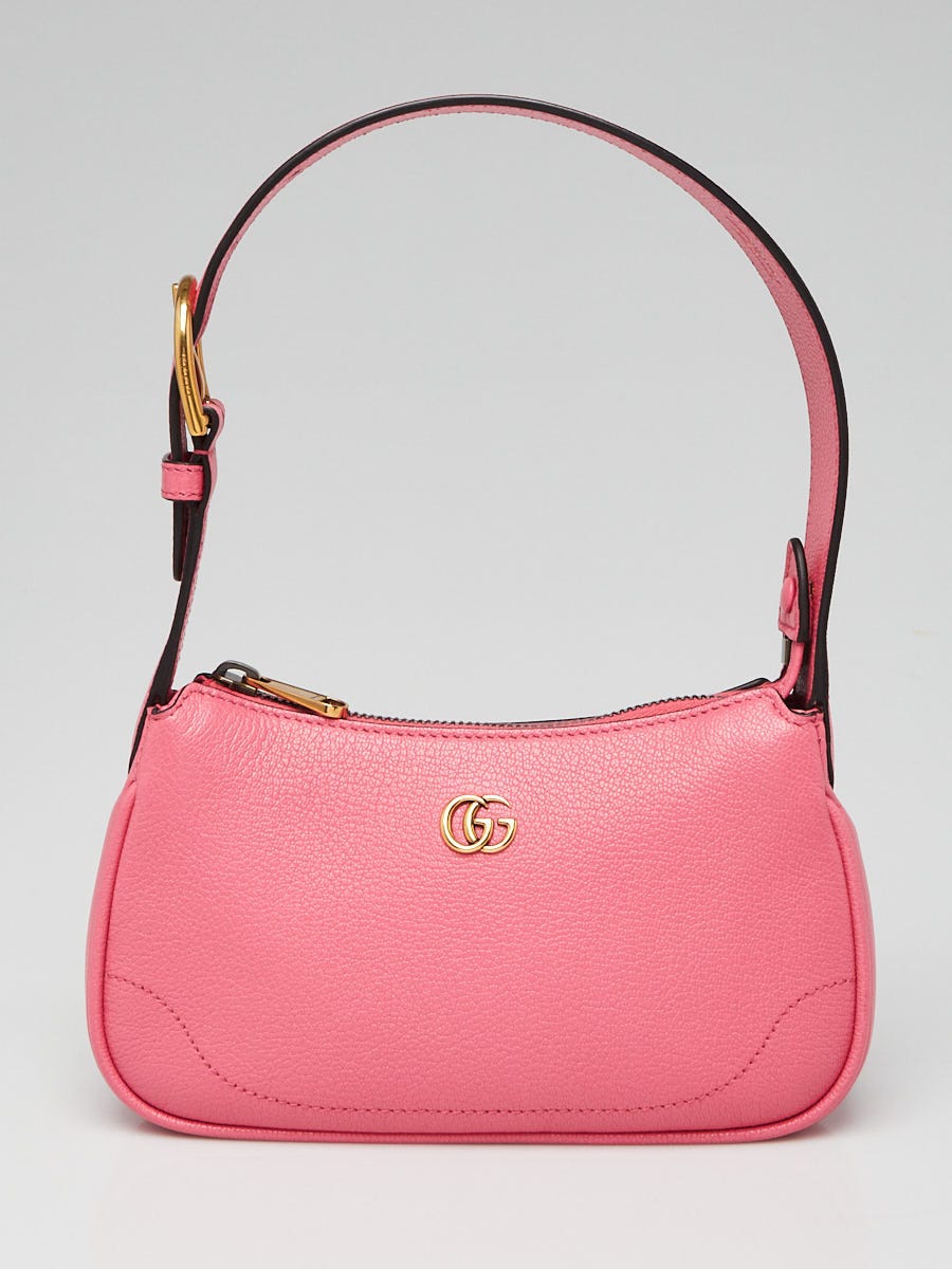 Gucci Pink Leather Double G Aphrodite Mini Shoulder Bag | Yoogi's