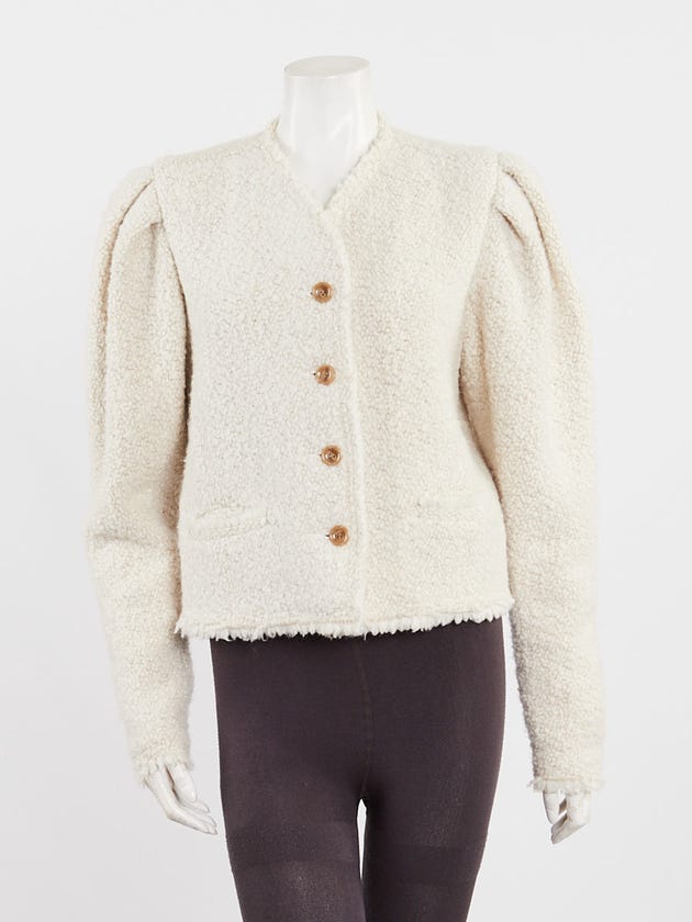 Isabel Marant Ecru Wool Blend Izma Jacket Size 8/40