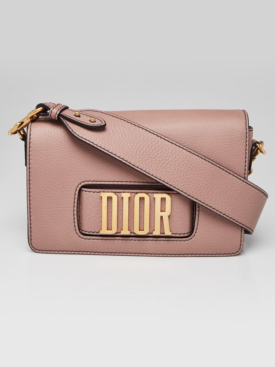 Christian Dior Pink Pebbled Calfskin Leather Dio(r)evolution Flap