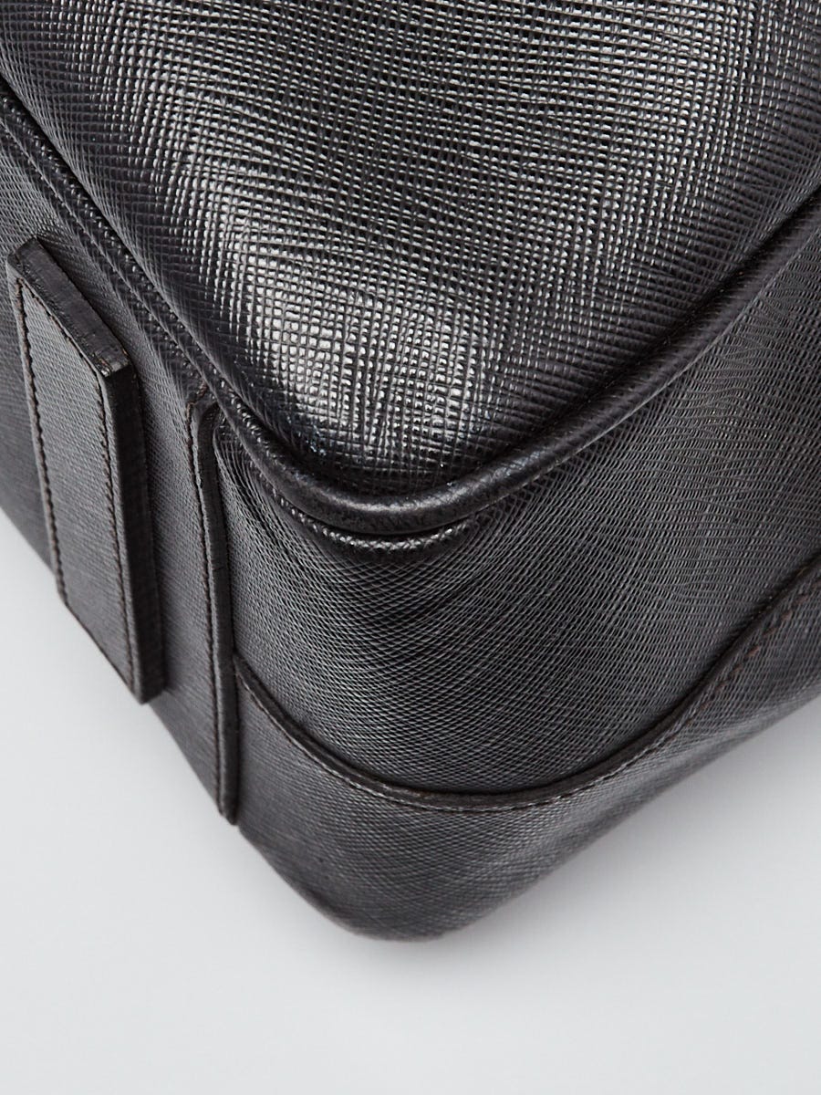 Prada Black Saffiano Leather Travel Briefcase Bag VS0305 | Yoogi's