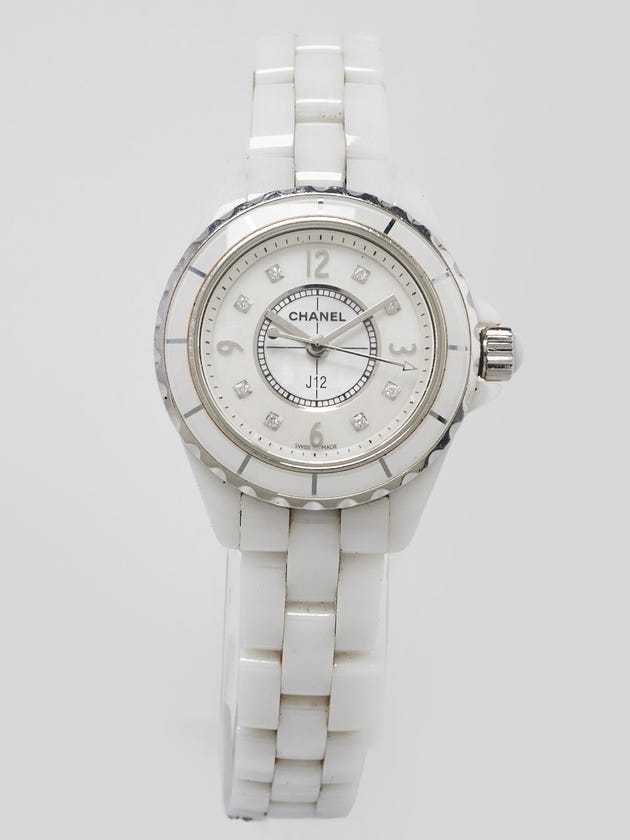 Chanel J12 Ceramic and Diamond 29mm Quartz Watch H2685