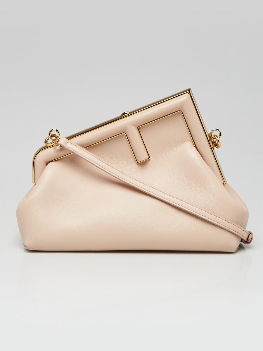 Fendi Yellow Smooth Leather Nano Peekaboo Maxi Handle Bag