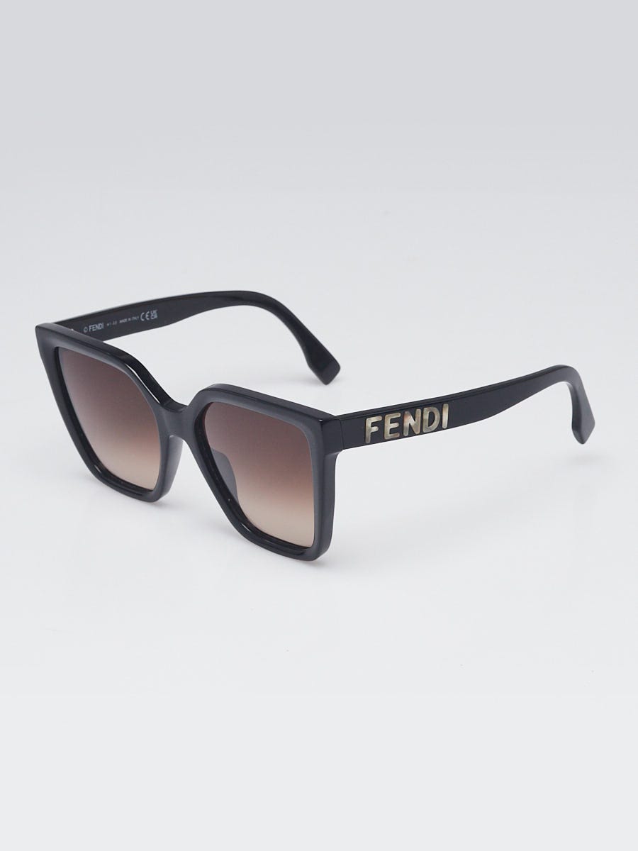 Authentic FENDI Black Square-Frame Acetate Sunglasses Fendi Acetate Fendi Square Sunglasses FE40101I Black 1729374  main image 4