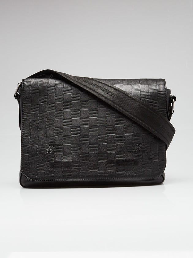 Louis Vuitton Black Damier Infini Leather District PM Bag
