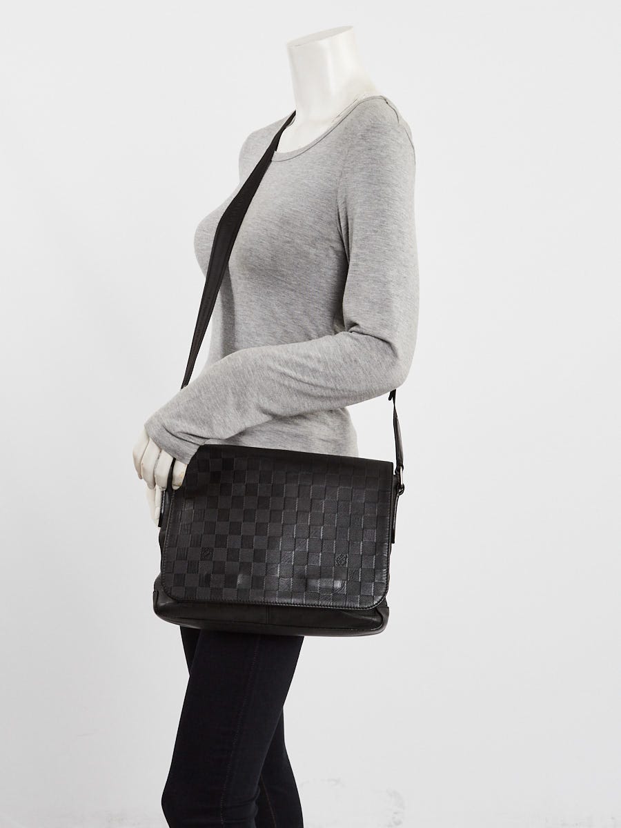 Louis Vuitton Black Damier Infini Leather District PM Bag
