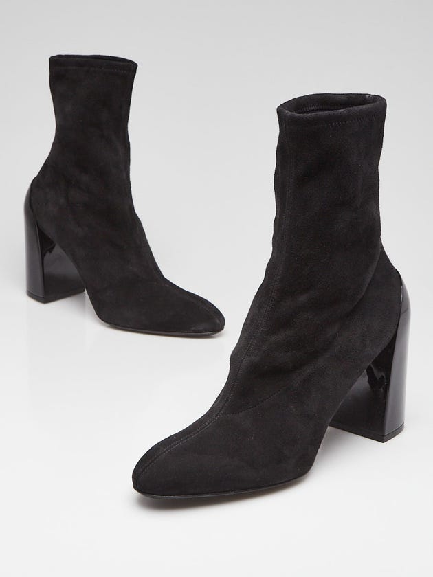 Hermes Black Suede Goatskin Boots Size 6.5/37