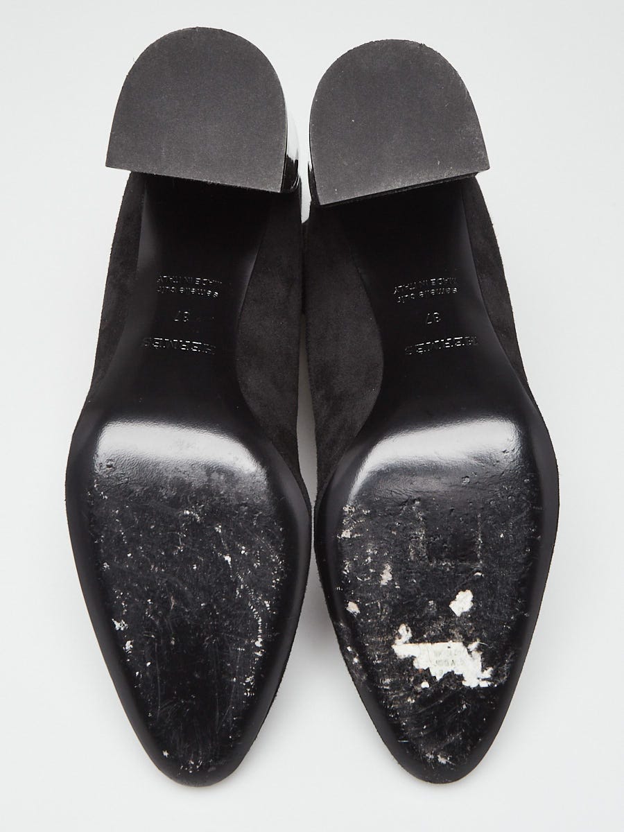 Hermes Black Suede Goatskin Boots Size 6.5/37