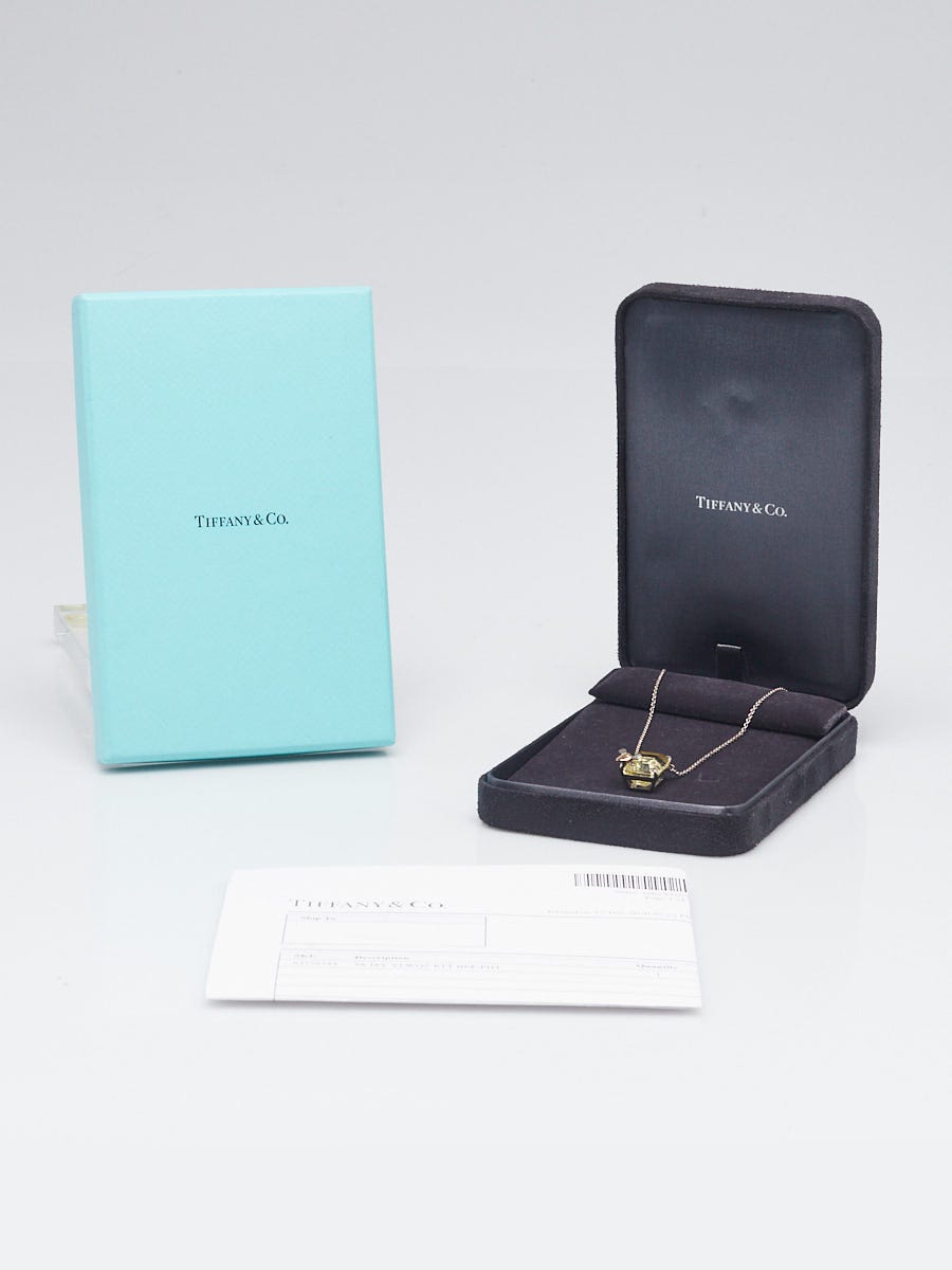 Tiffany 
Co. 18k Gold Sterling Silver and Yellow Quartz Love Bug Pendant Necklace