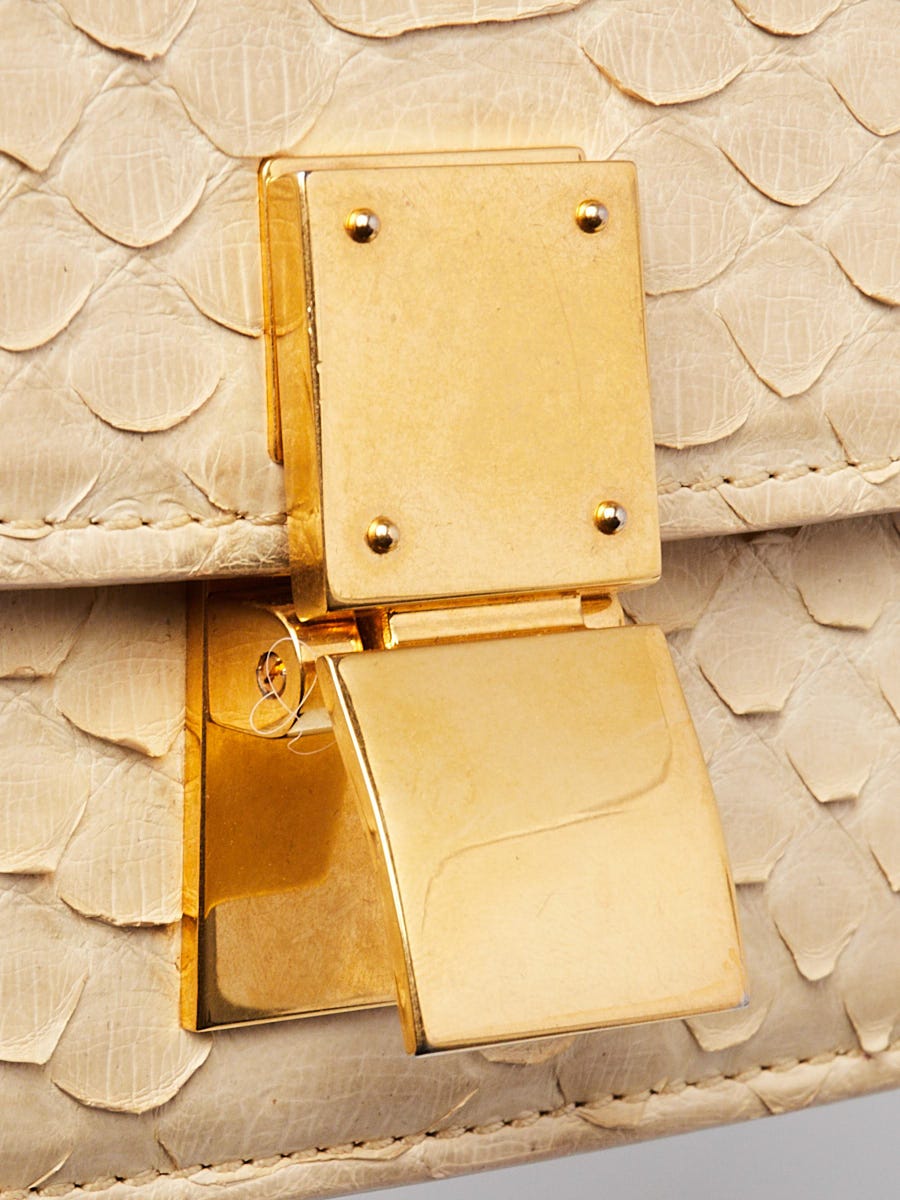 Celine Beige Python Mini Box Bag | Yoogi's Closet