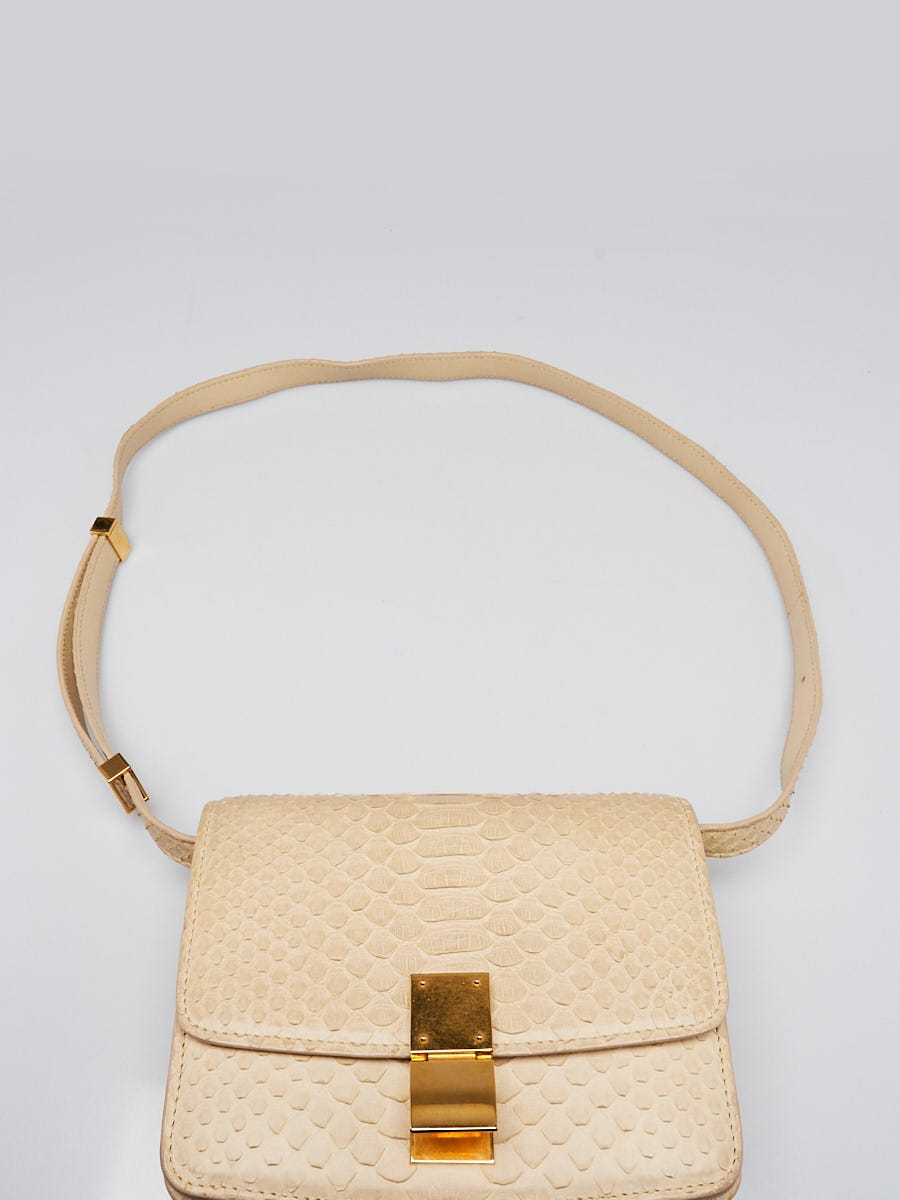 Celine Beige Python Mini Box Bag | Yoogi's Closet