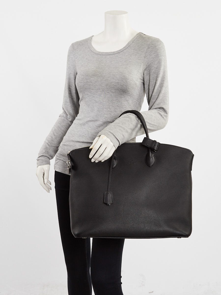 Louis Vuitton Limited Edition Black Calfskin Leather Haute Maroquinerie Lockit GM Bag