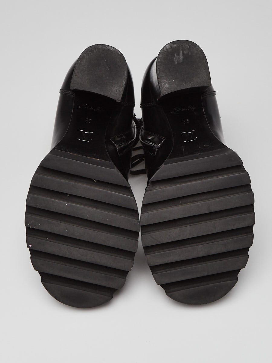 Louis Vuitton Black Smooth Leather Star Trail Ankle Boot Size 5.5/36