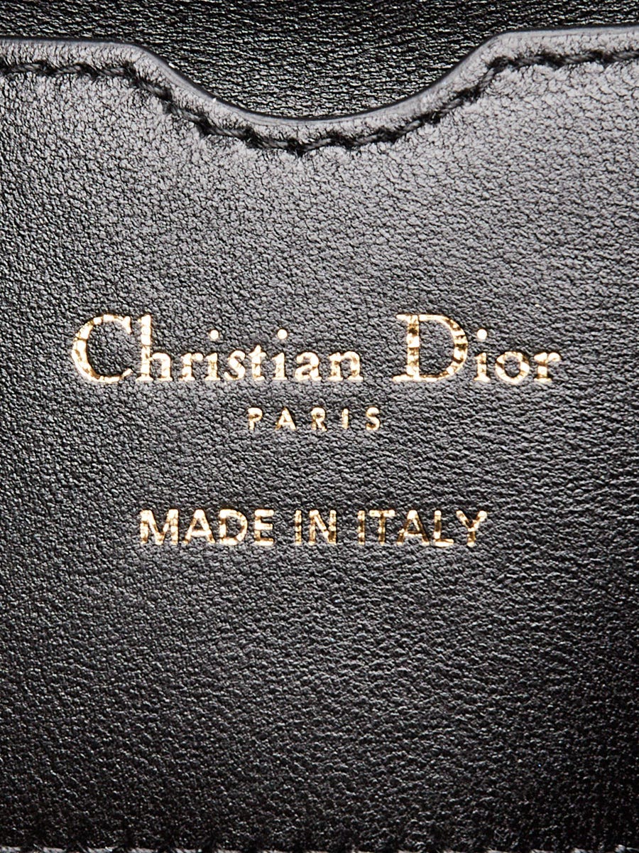 Christian Dior Black Macrocannage Leather Miss Caro Cigale Mini