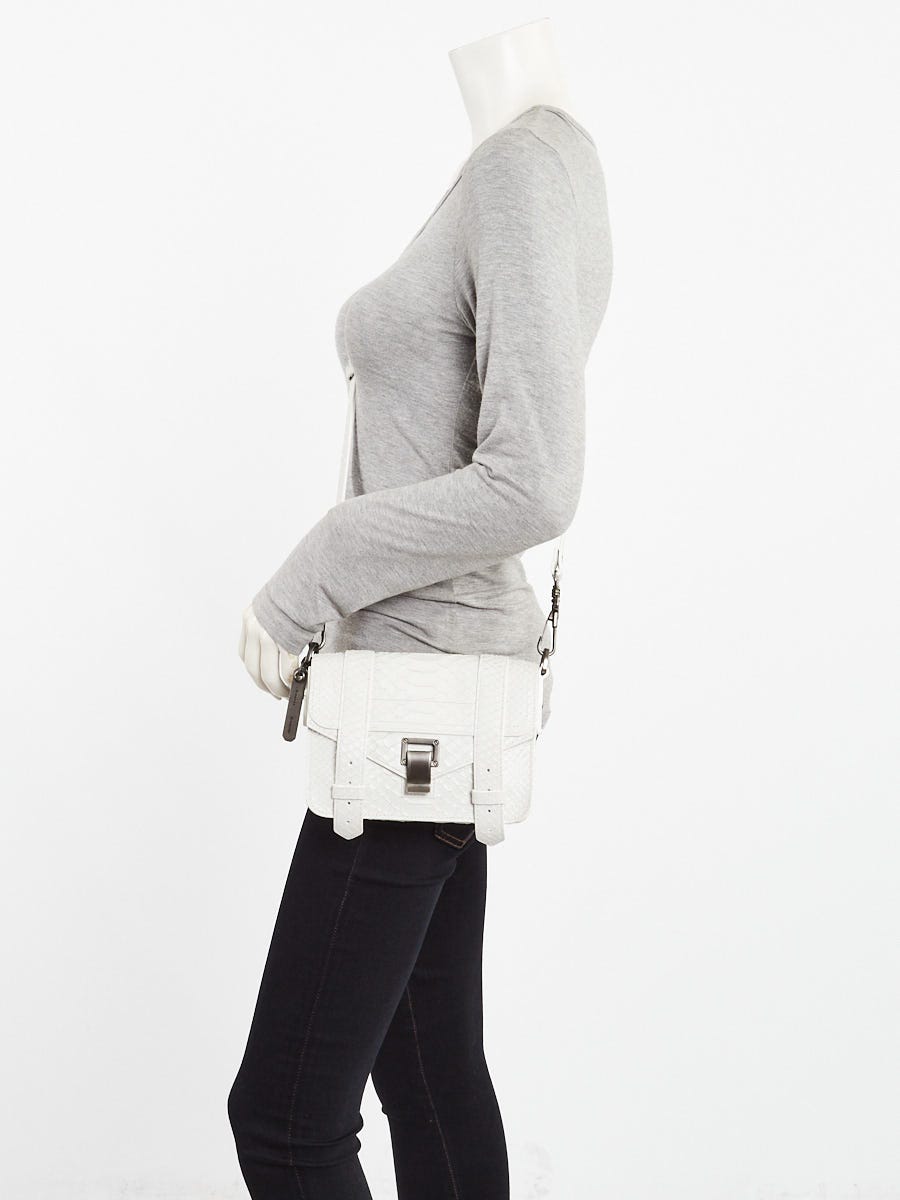 Proenza Schouler White Python Mini PS1 Crossbody Bag