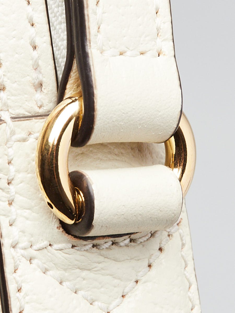 Gucci White Leather Vintage Web Small Ophidia Crossbody Bag