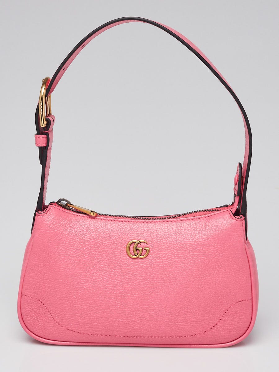 Gucci Pink Leather Double G Aphrodite Mini Shoulder Bag | Yoogi's