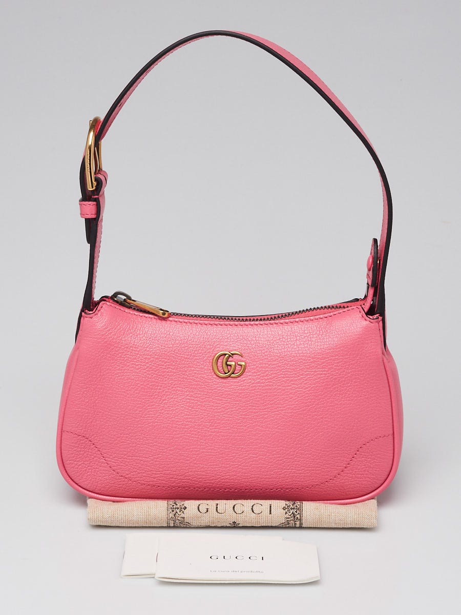 Gucci Pink Leather Double G Aphrodite Mini Shoulder Bag | Yoogi's