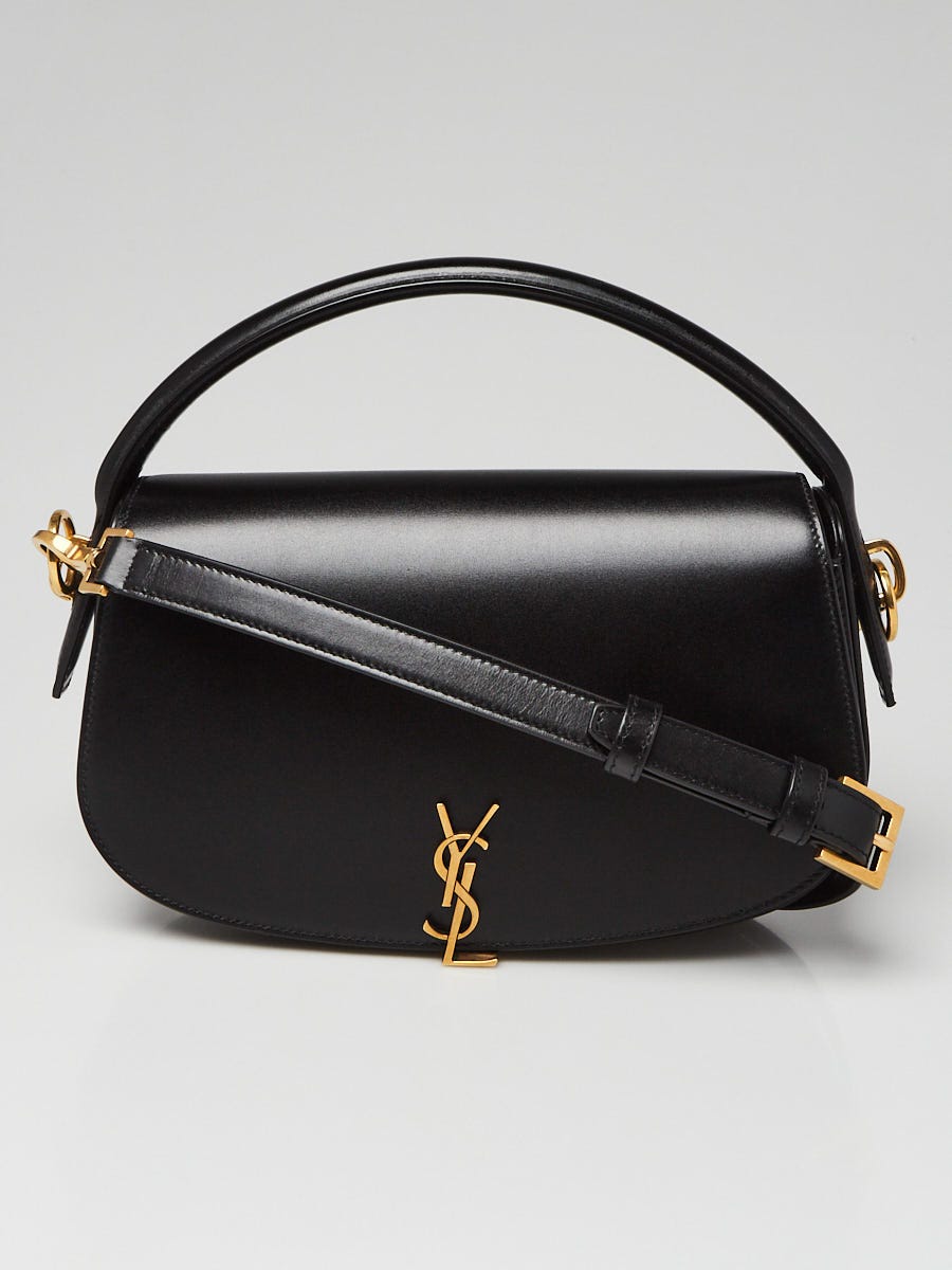 Yves SaintLaurentコンビ Yves Saint Laurent Black Box Leather Voltaire Top Handle Crossbody