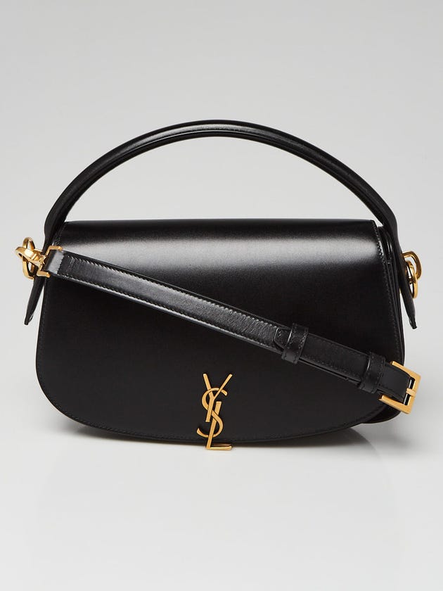 Yves Saint Laurent Black Box Leather Voltaire Top Handle Crossbody Bag