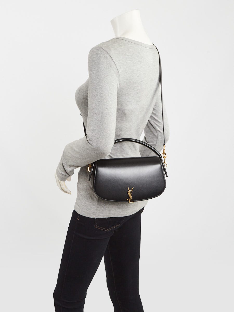 Yves Saint Laurent Black Box Leather Voltaire Top Handle Crossbody