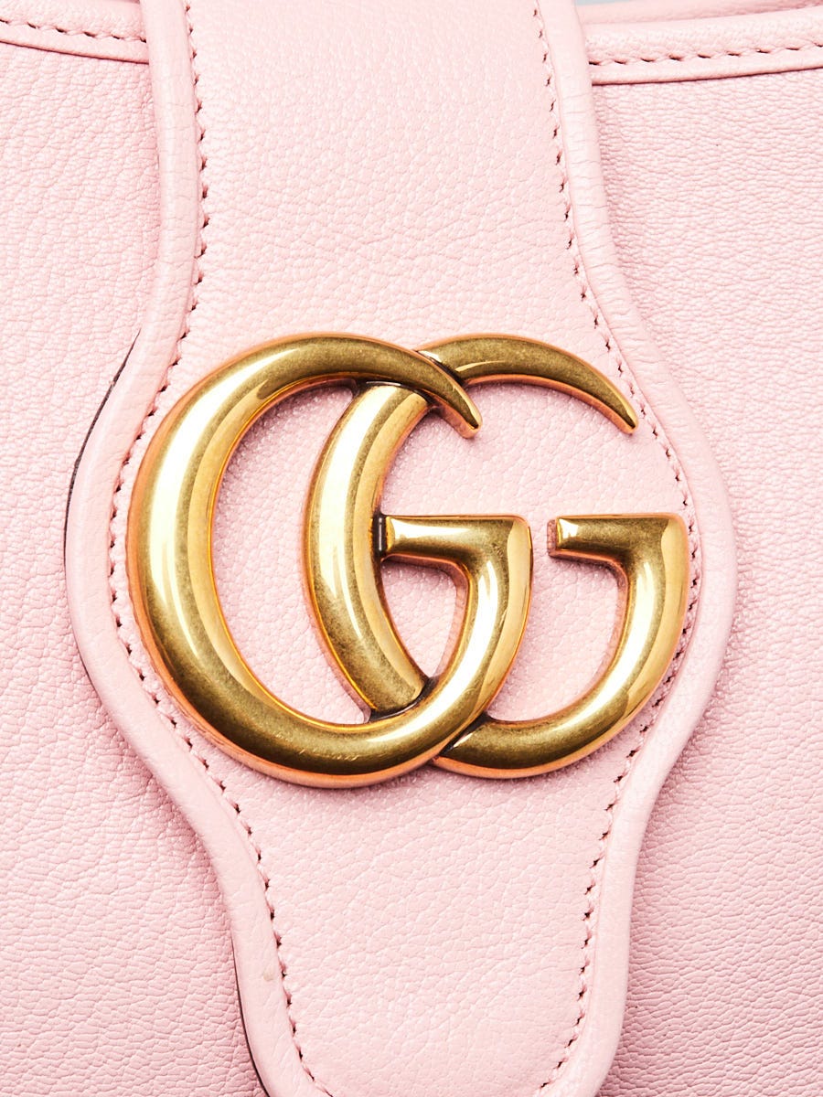 Gucci Pink Leather Double G Aphrodite Medium Shoulder Bag