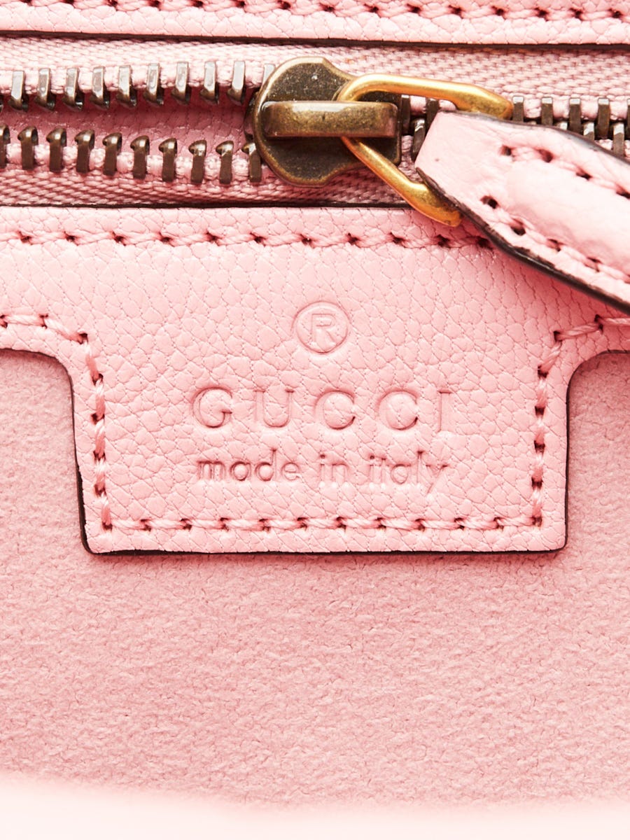 Gucci Pink Leather Double G Aphrodite Medium Shoulder Bag