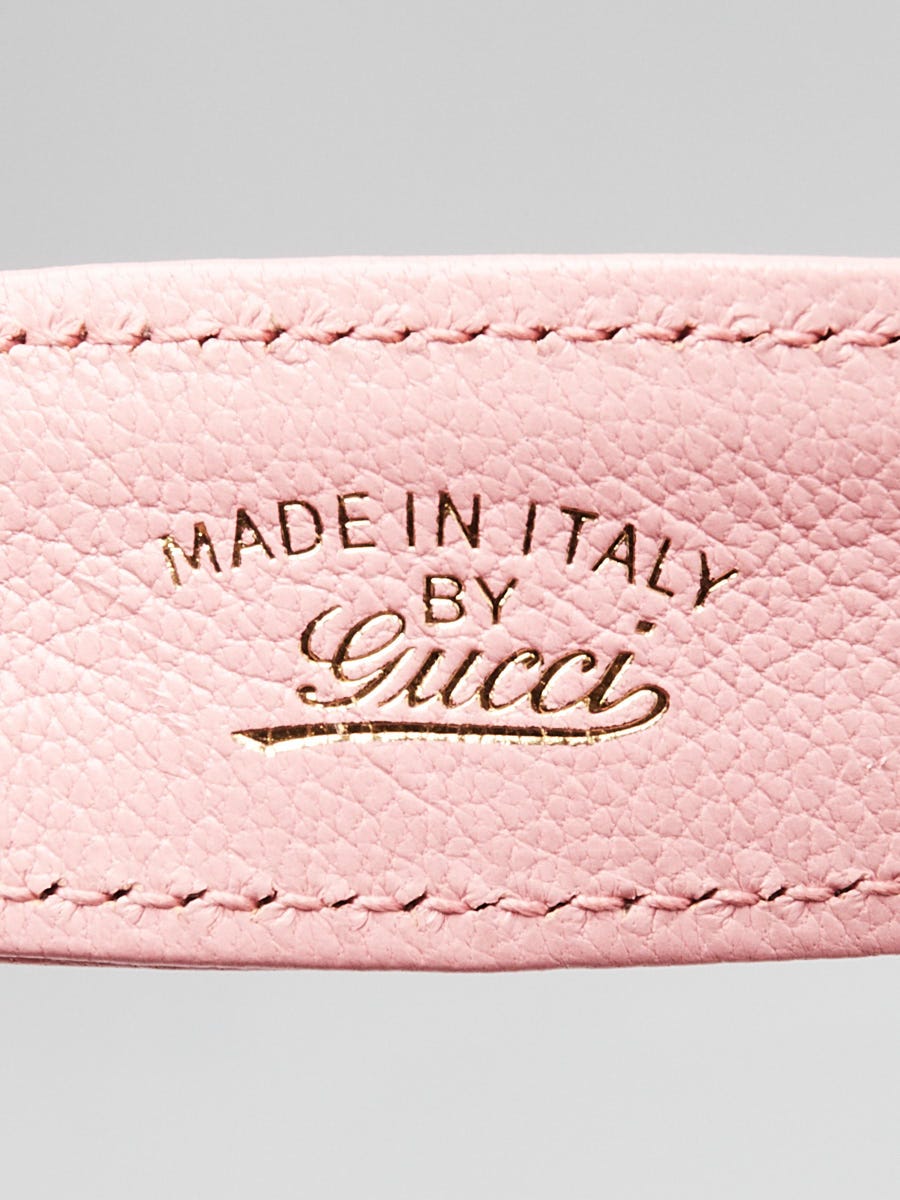 Gucci Pink Leather Double G Aphrodite Medium Shoulder Bag