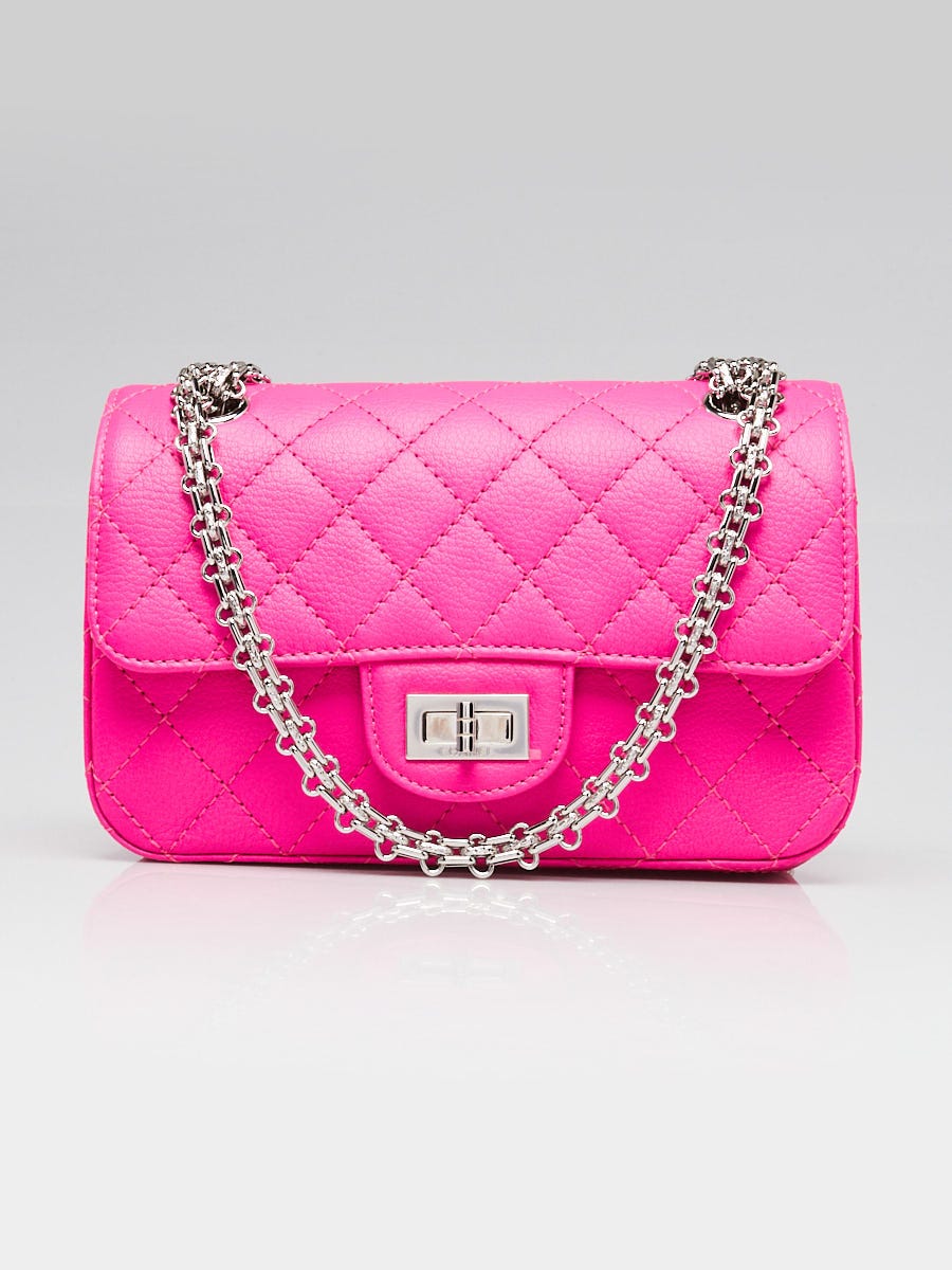Chanel Pink 2.55 Quilted Classic Chevre Leather Reissue Mini Flap