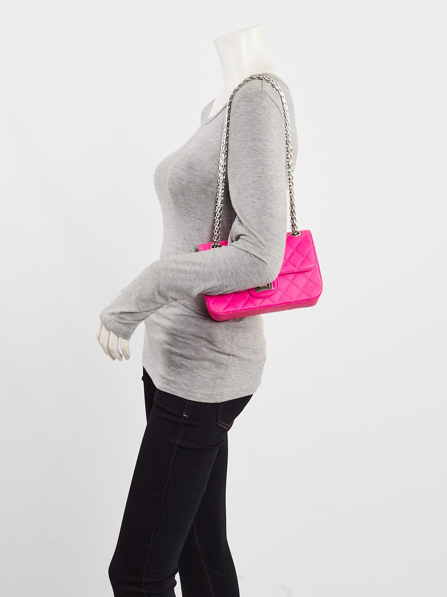 Chanel Pink 2.55 Quilted Classic Chevre Leather Reissue Mini Flap Bag