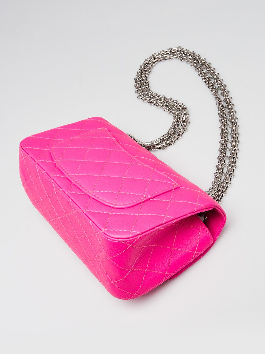 Chanel Pink 2.55 Quilted Classic Chevre Leather Reissue Mini Flap