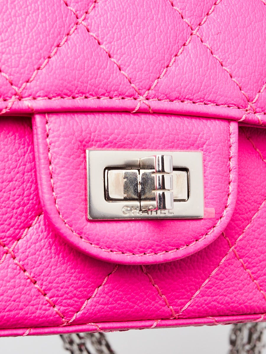 Chanel Pink 2.55 Quilted Classic Chevre Leather Reissue Mini Flap
