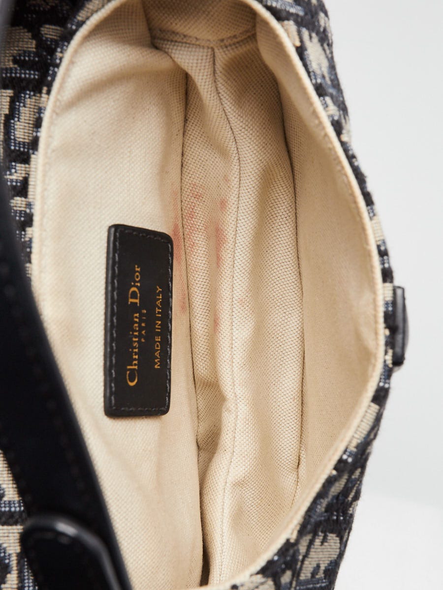Christian Dior Blue Oblique Canvas Mini Dior Saddle Bag | Yoogi's