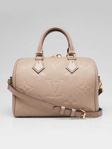 Louis Vuitton Turtledove Monogram Empreinte Leather Speedy 25 NM Bandouliere Bag