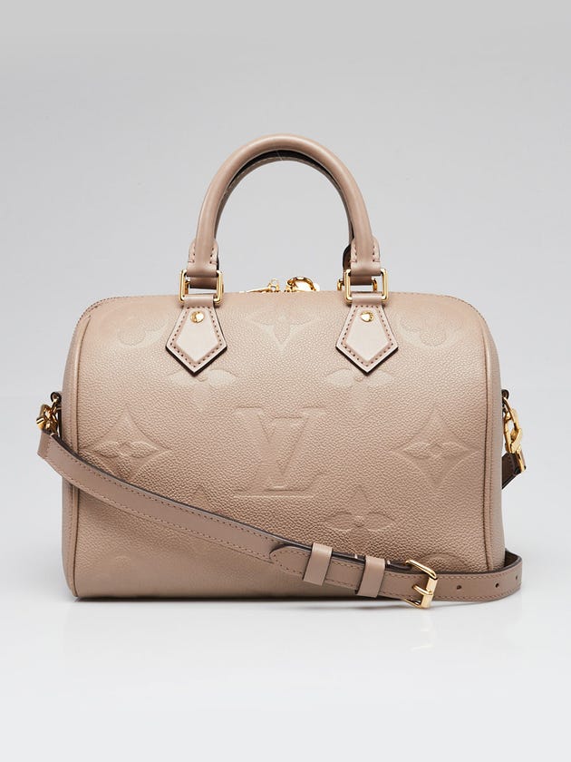 Louis Vuitton Turtledove Monogram Empreinte Leather Speedy 25 NM Bandouliere Bag