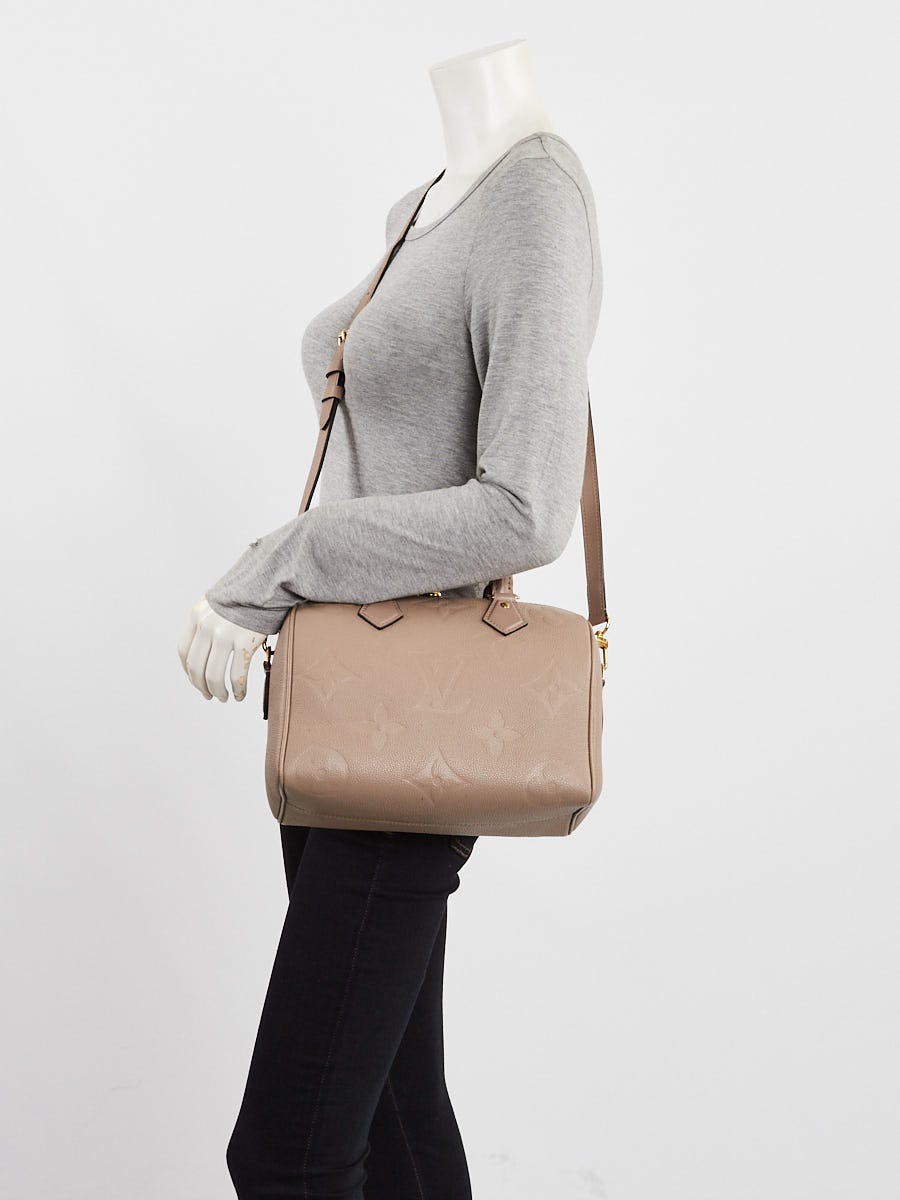 Louis Vuitton Turtledove Monogram Empreinte Leather Speedy 25 NM Bandouliere Bag