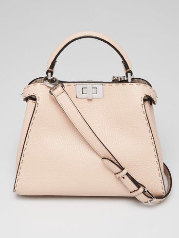 Fendi Beige Selleria Leather Peekaboo Bag 8BN302