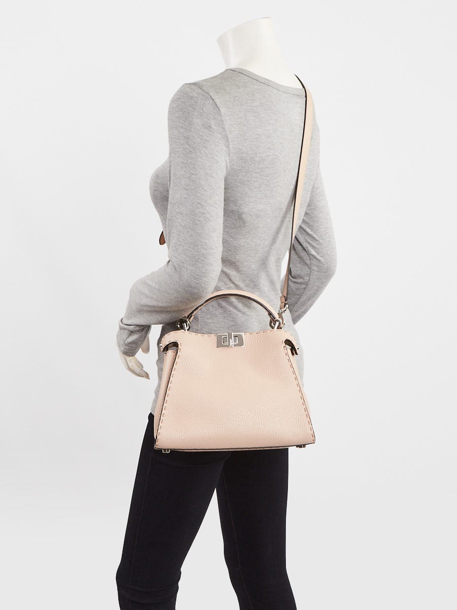 Fendi Beige Selleria Leather Peekaboo Bag 8BN302